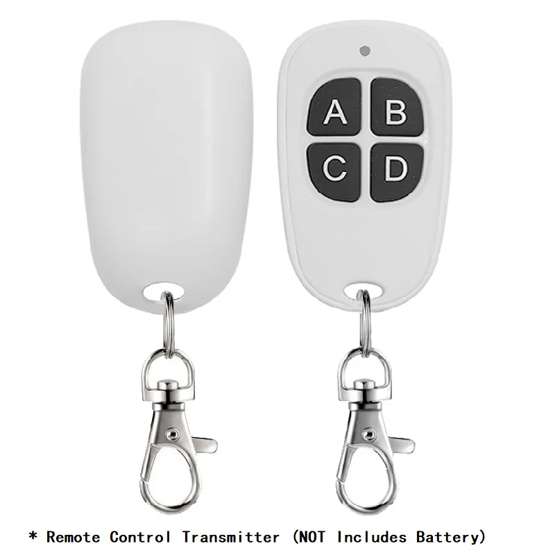 Remote control switch, 12V single channel relay module RF wireless switch receiver equipped with portable remote control