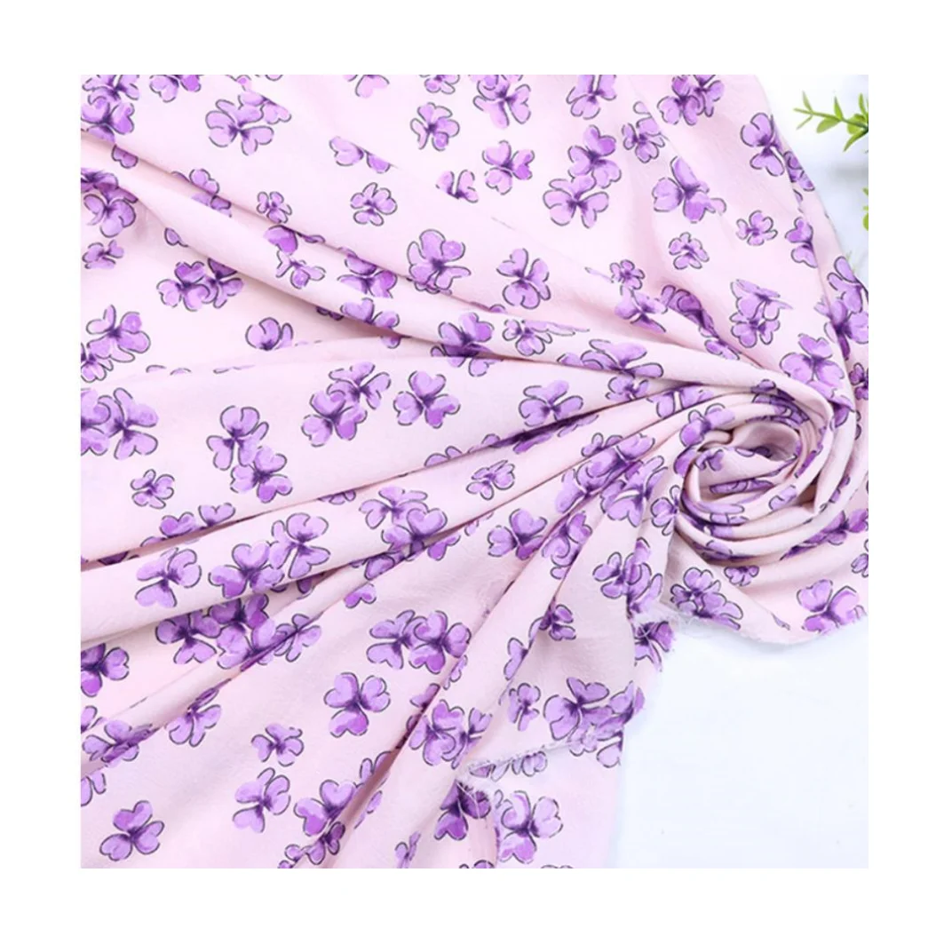 The best-selling spring/summer multi-color printed clothing comfortable polyester printed dress fabric
