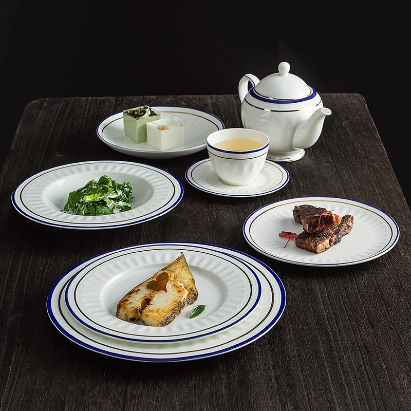 PITO Factory production supply hotel restaurant bone china dinner set porcelain dinner sets plates sets dinnerware