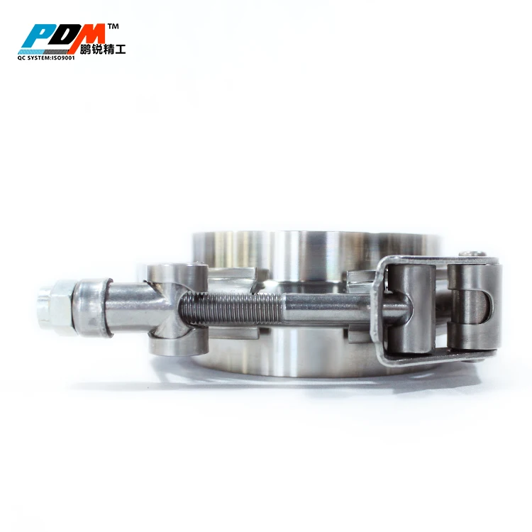 Stainless Steel Quick Release V-Band Clamp Kit Stainless T-Bolt Structure MF Flanges Inch