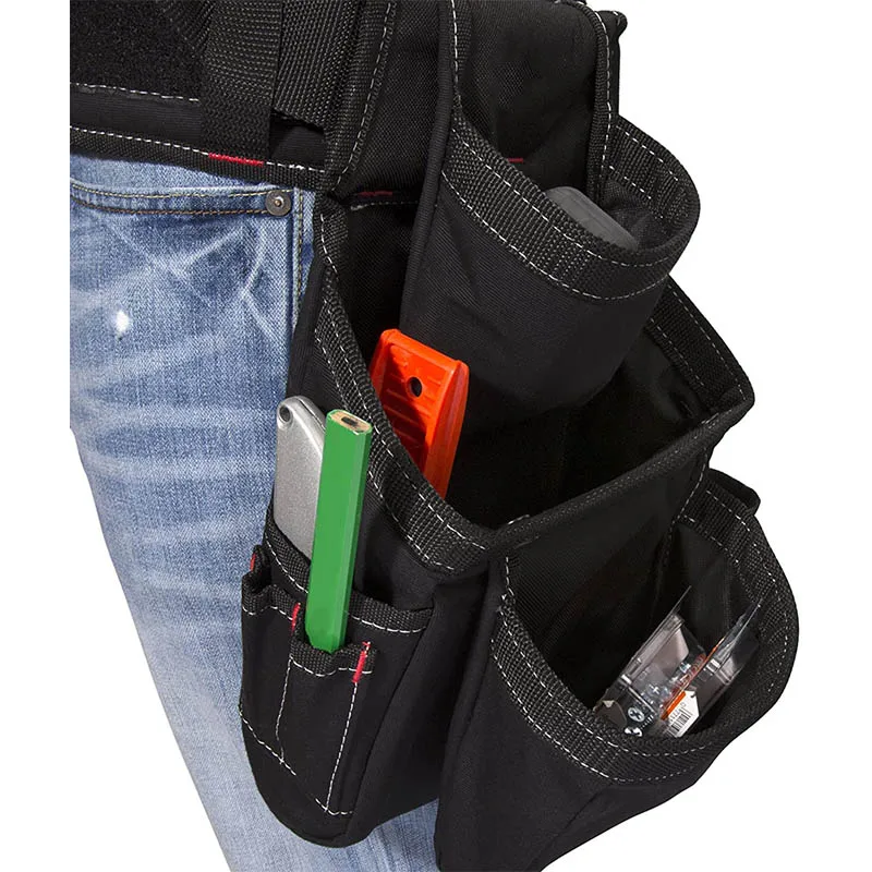 Custom Heavy Duty Padded Carpenter Tool Belts Maintenance Waist Apron Tool Belt Bag Waist Tool Belt with Suspenders