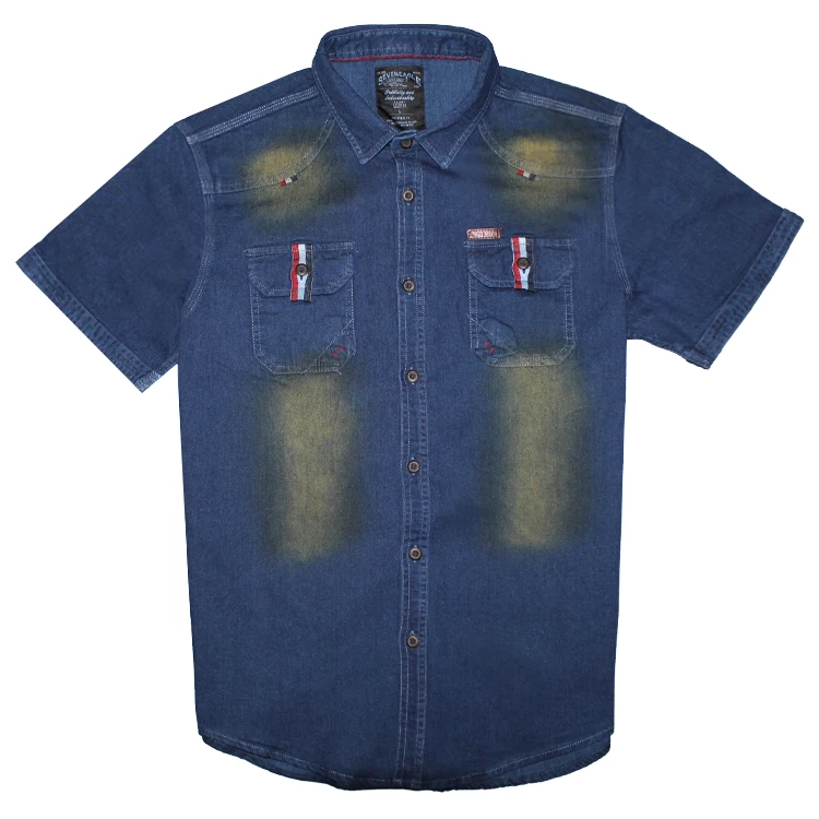 
Model Number 38664A Wholesale Short Sleeves Shirt Cotton Cowboy Shirt For Adult Daily Wearing Simple And Comfortable 