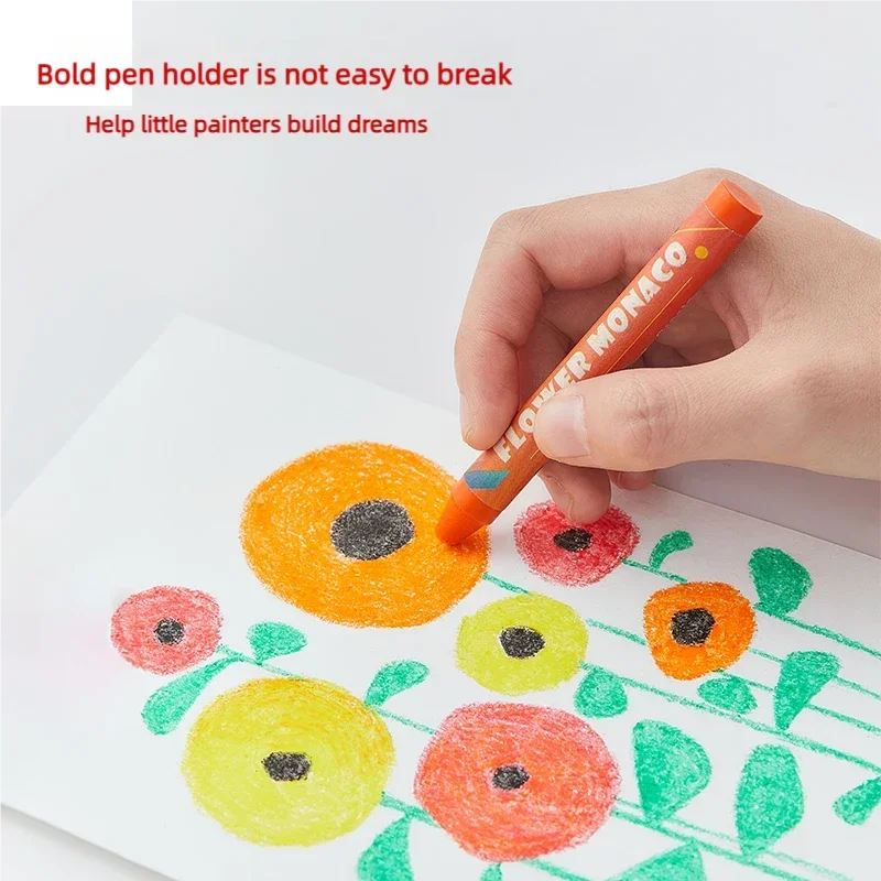 Washable Non-Toxic Eco-Friendly silky Colored crayon painting brush, kindergarten student graffiti enlightenment toy