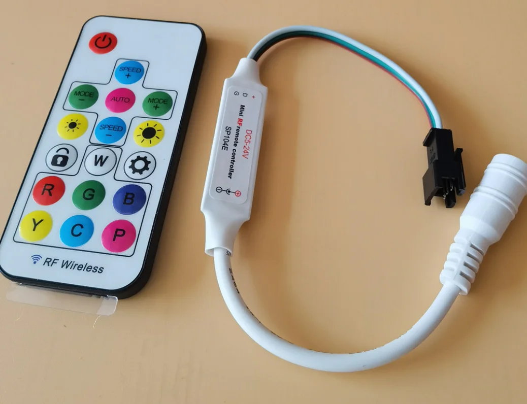 Glite practical style good price SP104E 17key RF 15m remote control controller support LED module with IC lighting control