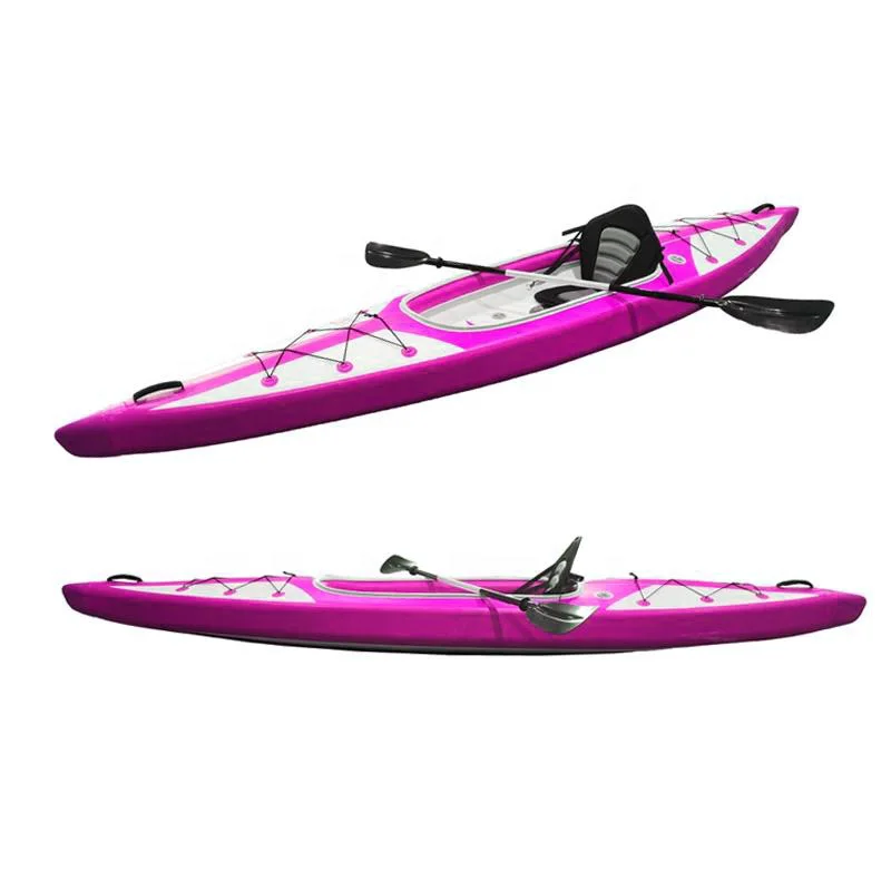 China Manufacturer 3.80m Fast Speed Inflatable Drop Stitch Single Fishing Kayak