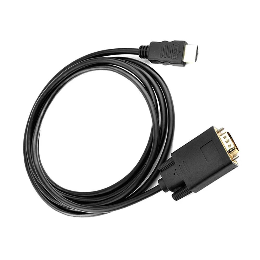 1.8m/6ft Gold-Plated HDMI to VGA Cable with audio USB for Computer, Desktop, Laptop, PC, Monitor, Projector, HDTV