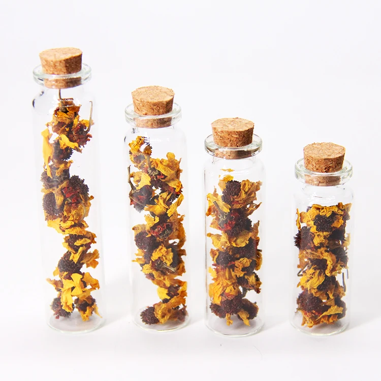57 Diameter Clear Cork Glass Tube 80ml 200ml 380ml 550ml Glass Jars With Corks Wide Mouth Craft Containers Transparent Vials