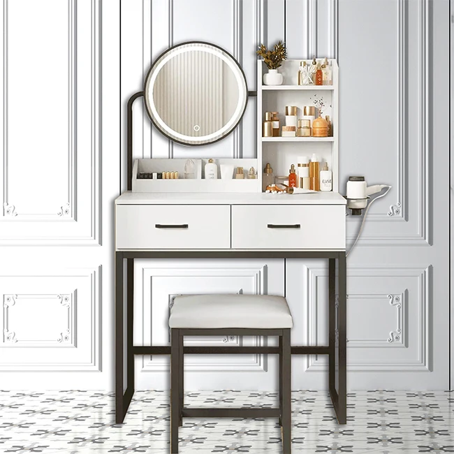 Dressing Table with Drawers Customized Makeup Table with Mirrors Modern Dressing Table for Bedroom Home Furniture