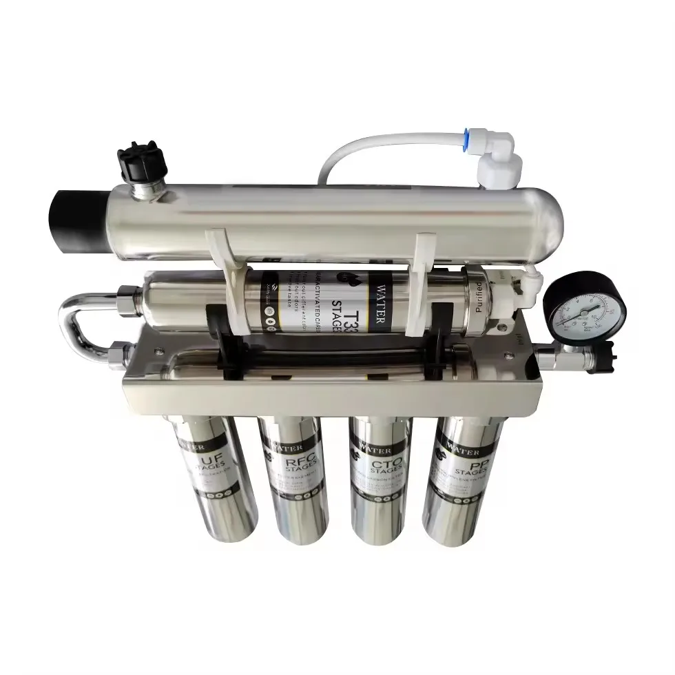 5 stages UF water filtr+ UV  home drinking uv kitchen under sink sediment stainless steel house tap water filtering machine