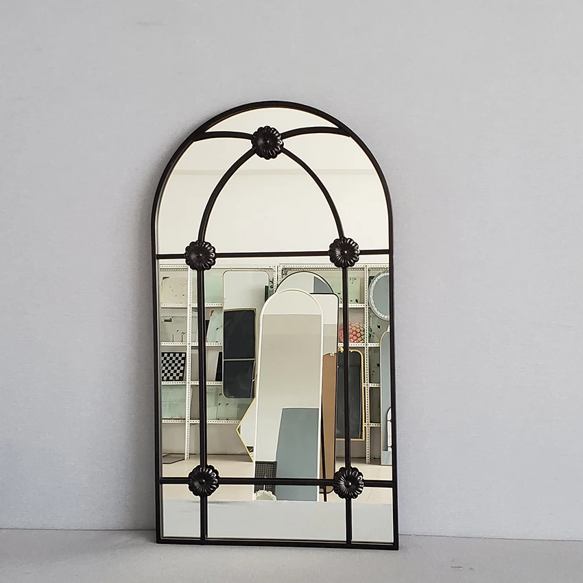 Настенное зеркало декоративное для окна арочные фермерские зеркала гостиной спальни прихожей ванной комнаты с металлической рамой