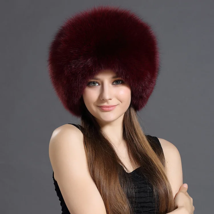 Whole Raccoon Fur Hat Women Real Fox Fur Ushanka Earflap Hat Furry Russia Style Winter Warm Trapper Hat