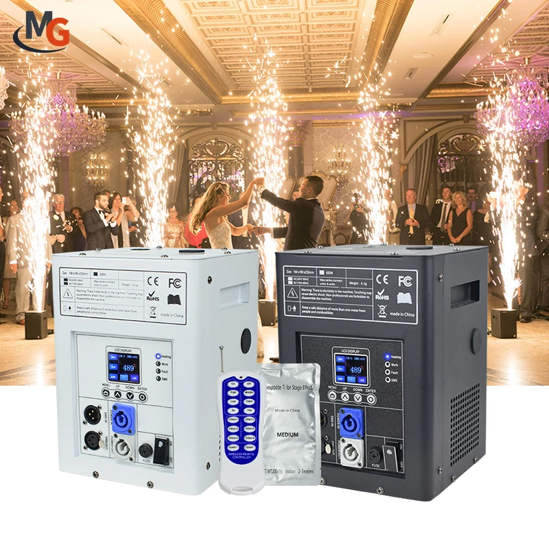 DMX and Remote Cold Spark Machine Electronic Spark Flame Machine Eddylight Pro Cool Sparkler Machine for Stage Events Wedding