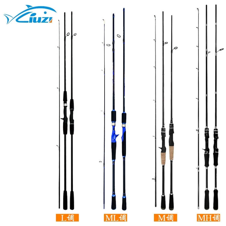 Cork spinning glass fiber EVA handle Yamato rod Light Weight carbon fiber 2 section  fishing rods casting rotating fishing rod