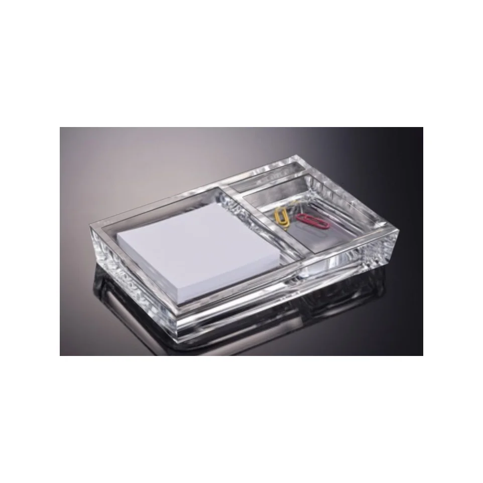 High Quality Office Supplies Acrylic Memo Pad Holder Desk Organizer For Wholesale