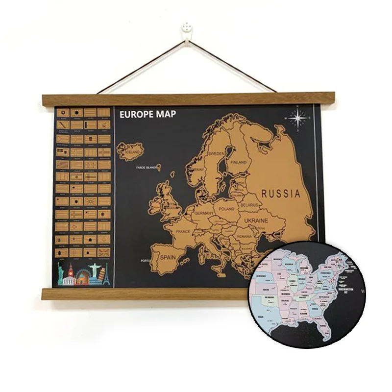 Personalization Unique National Parks Scratch Off Map World Gloss Coating