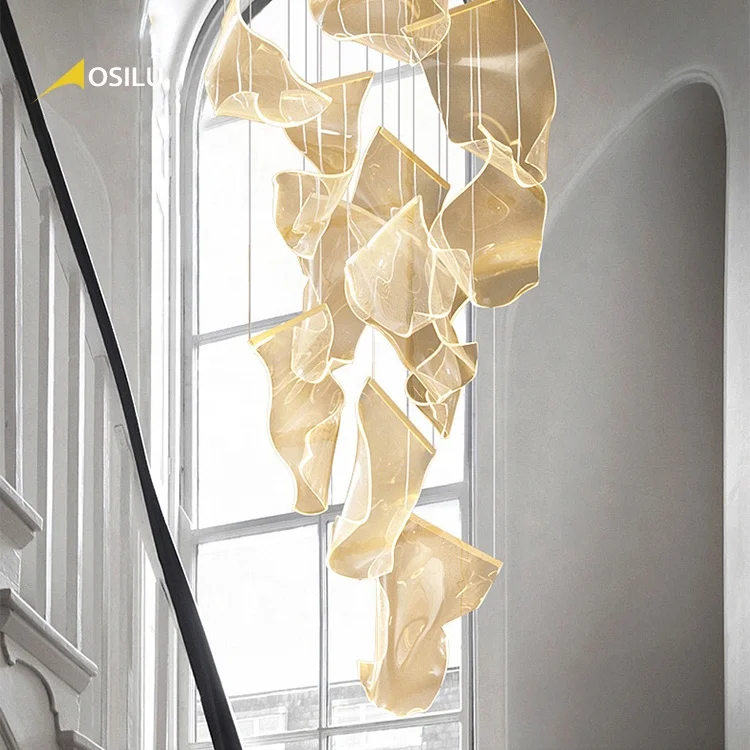 Custom Made Large Indoor Decoration Project Fixture Hotel Villa Modern Led Pendant Light