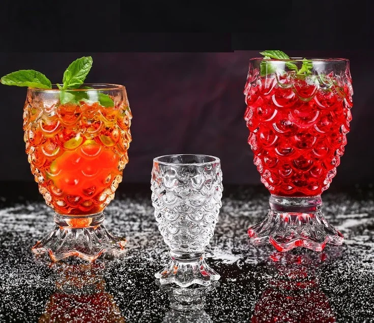 30ml 200ml 240ml mermaid embossed glass fish juice and red wine shot glass ice cream cup
