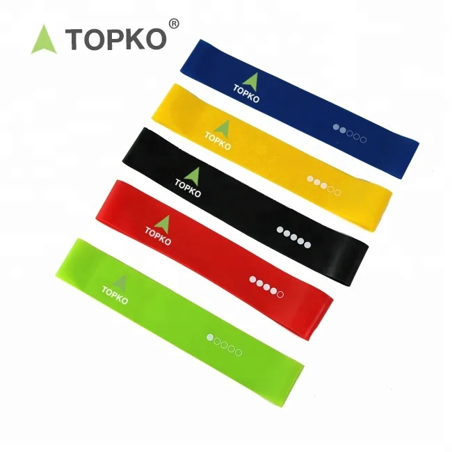 TOPKO латексный или TPE эластивный браслет для упражнений с индивидуальным логотипом 5 уровней