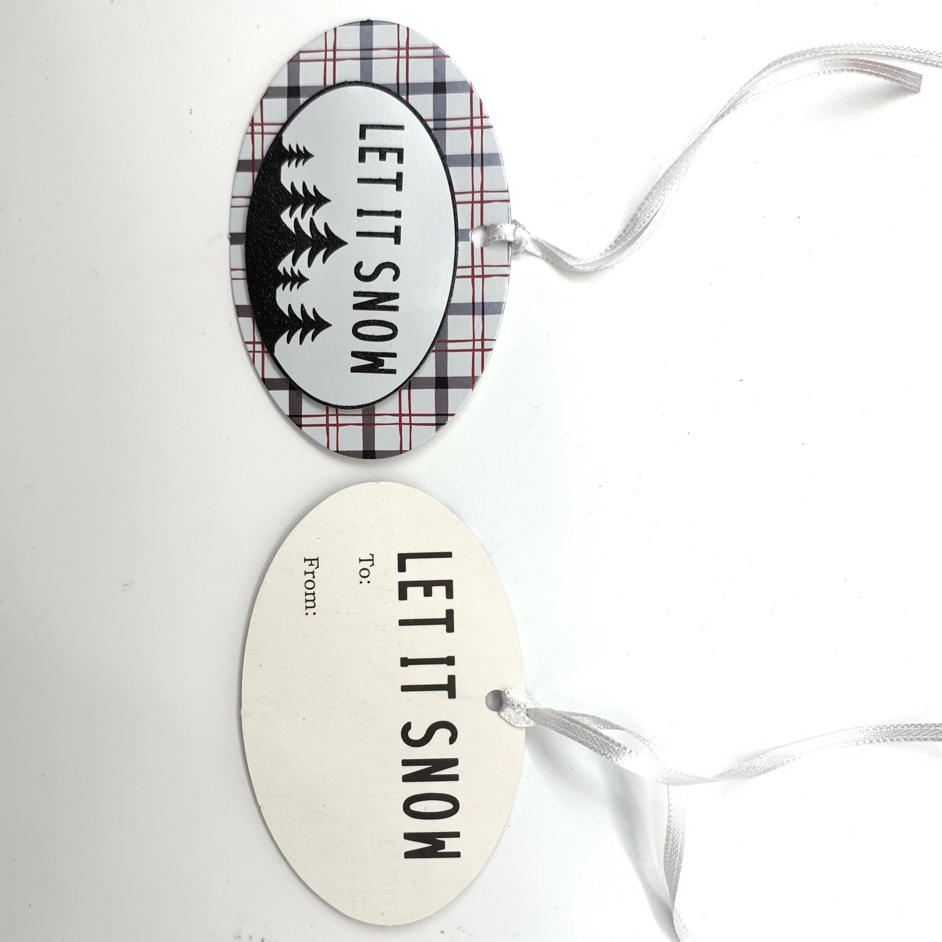 2022 new designs Snowman 3D Handmade Foil Glitter Christmas Gift Tags Hanging Tags