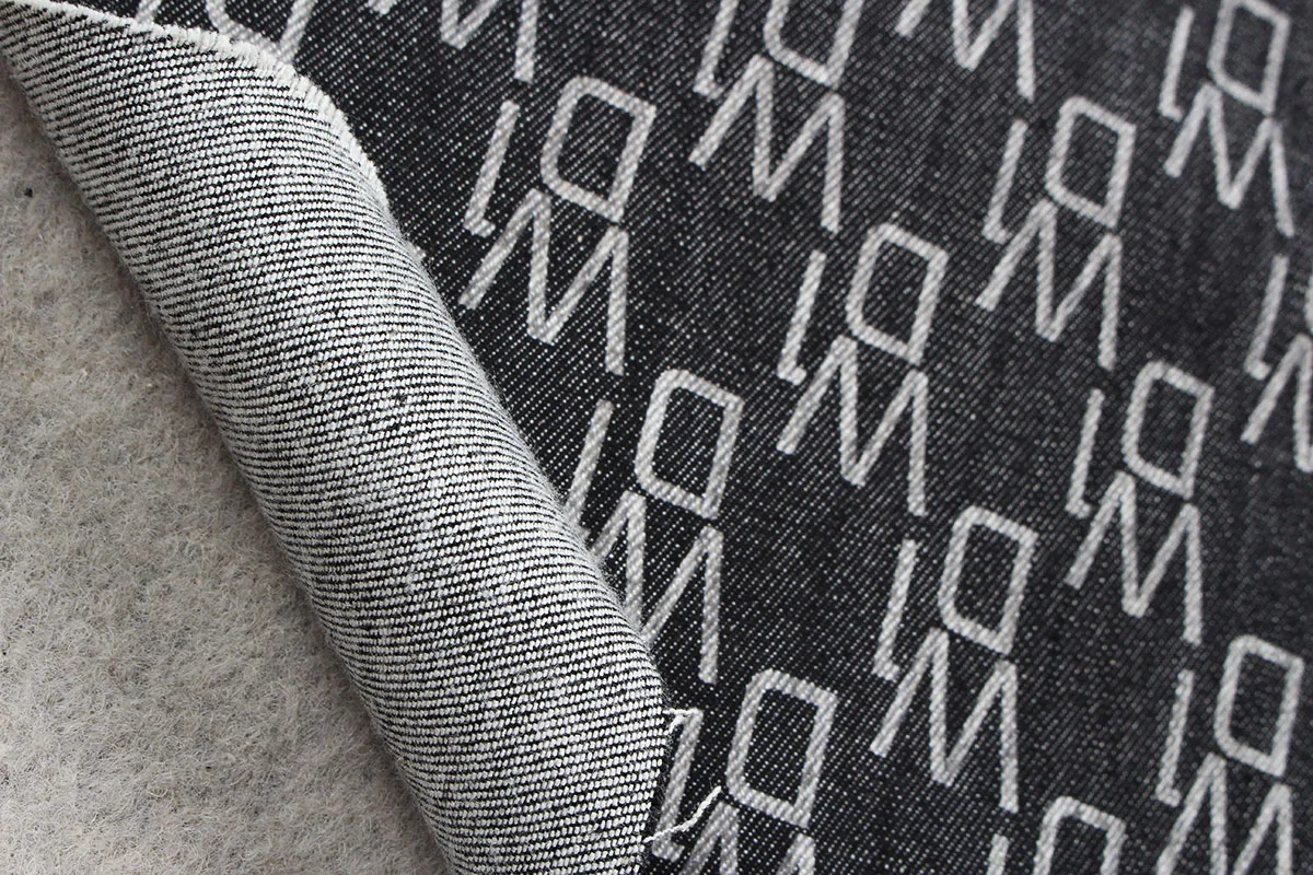 Printing Denim Fabric Customized Print Pattern On Jeans Fabric Face And Back Side