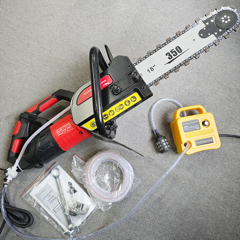 LT350(3/8) 3200w Portable Handheld Concrete Cutting Machine Diamond Chain Saw Wall Cutting Machine Cutting Concrete Chainsaw