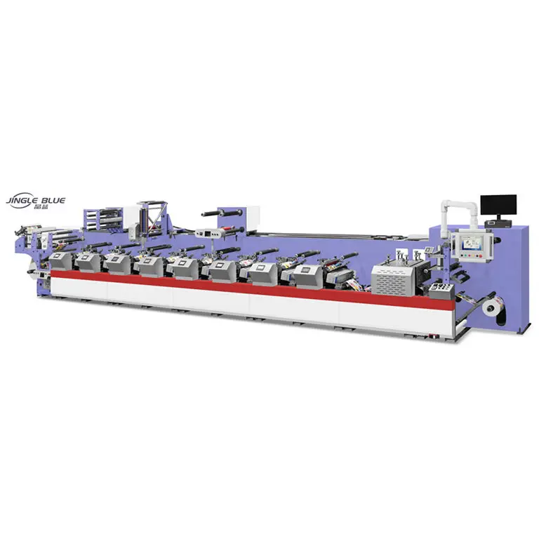 Factory Direct Sales High Speed Automatic Paper Label Horizontal Uv Flexo Printing Machine 2 4 6 8 Color For Manufacturing Plant