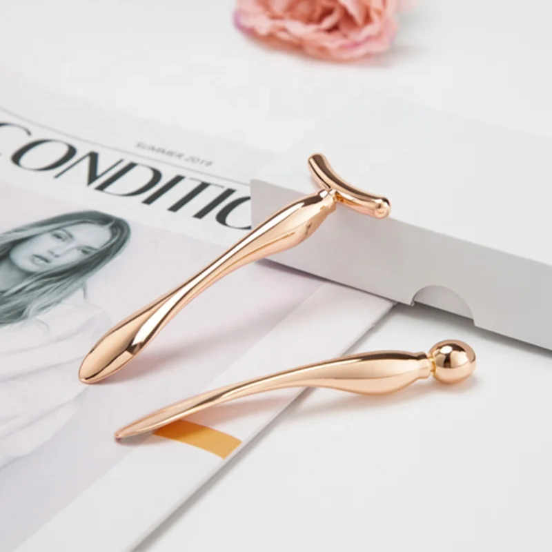 Оптовая продажа, 2 в 1, шпатель для макияжа, металлический инструмент для массажа глаз, косметическая ложка, ложка для крема для лица с коробкой