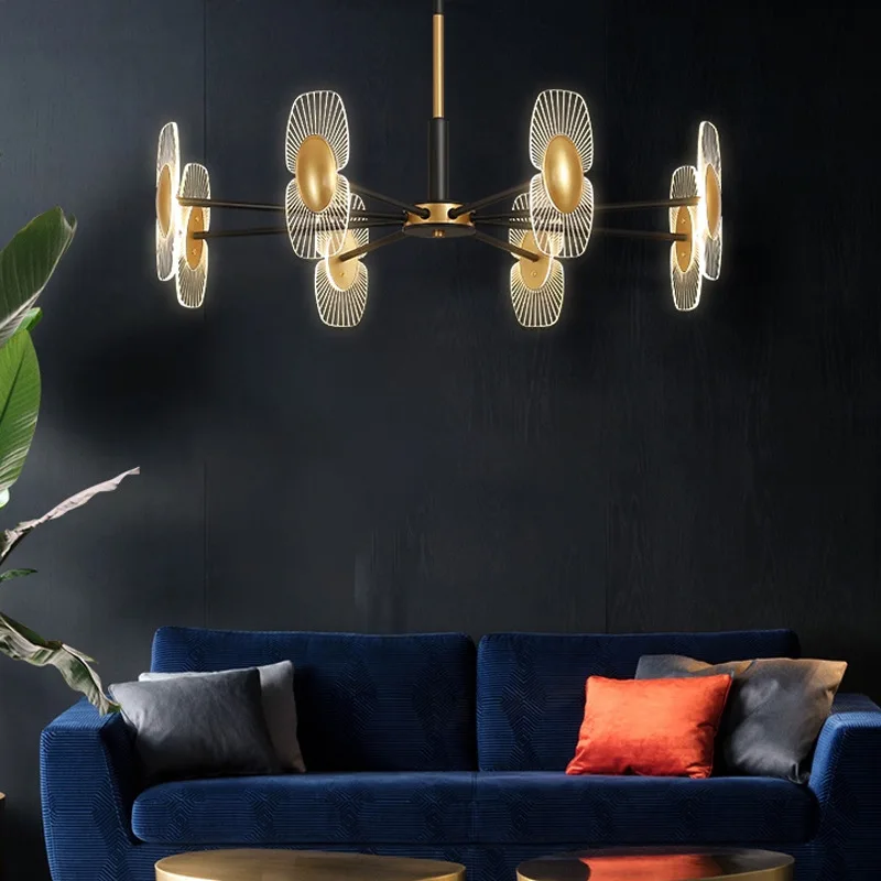 80W modern fancy large adjustable arms lamps for dinning room long table led chandelier pendant lights