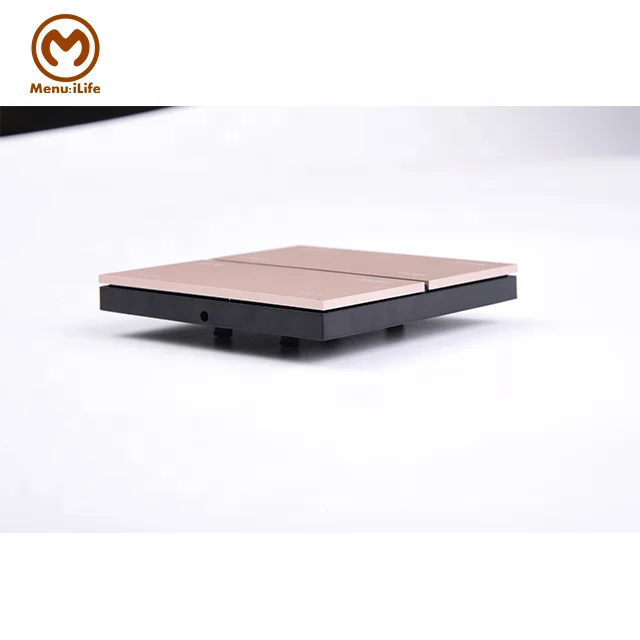 
2020 Smart Home KNX Automation System 8 key Aluminium Metal Panel Smart Push Button Wall Light Switches RS485 