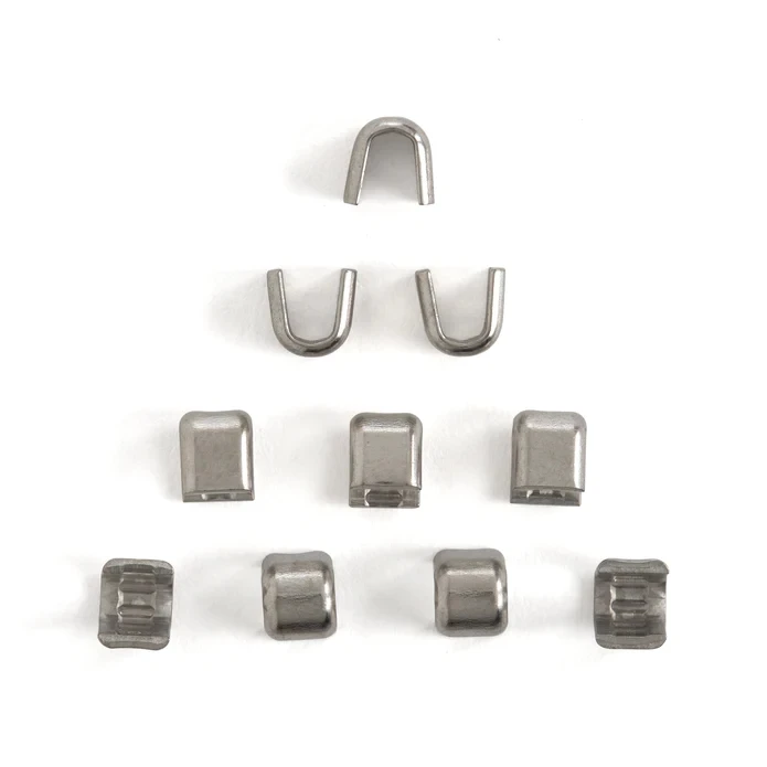 #3 #5 Brass zinc alloy European U H Shape Style Zipper ZIP pin and box Top down Stop Stopper for Garment