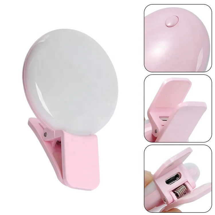 Кольцевой светильник для селфи, камеры, клипсы на ночной Светильник для макияжа