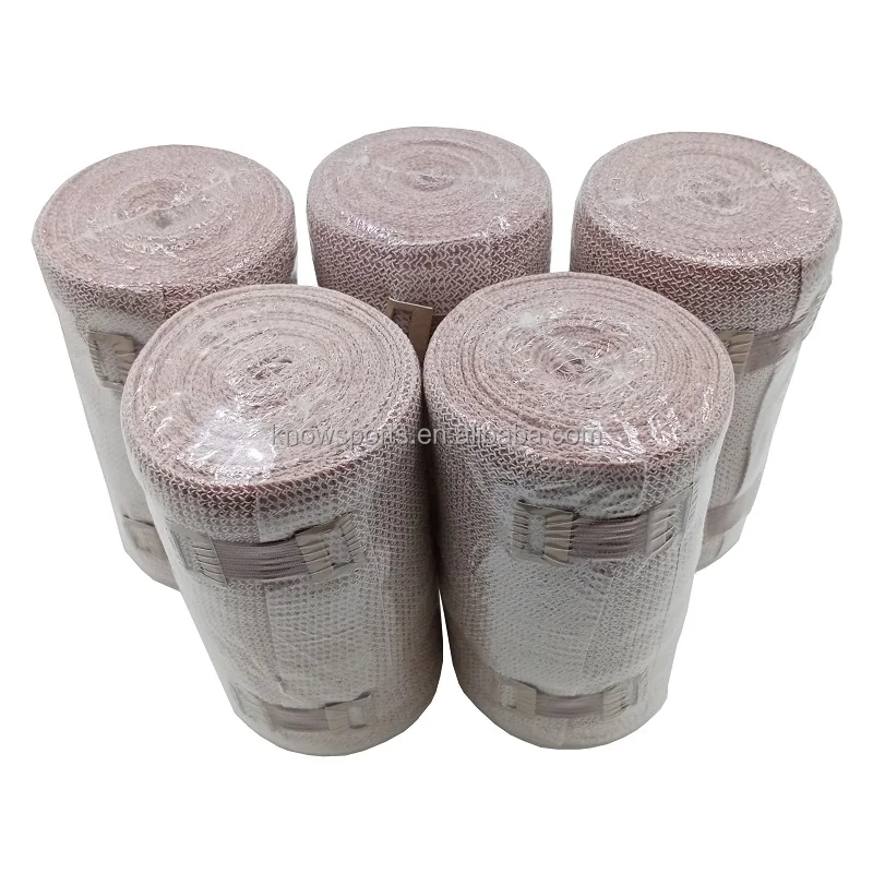 Compression Bandage with 45% Stretch, 66% Cotton & 34% Polyamide, 10cm Wide x 5m Long Roll