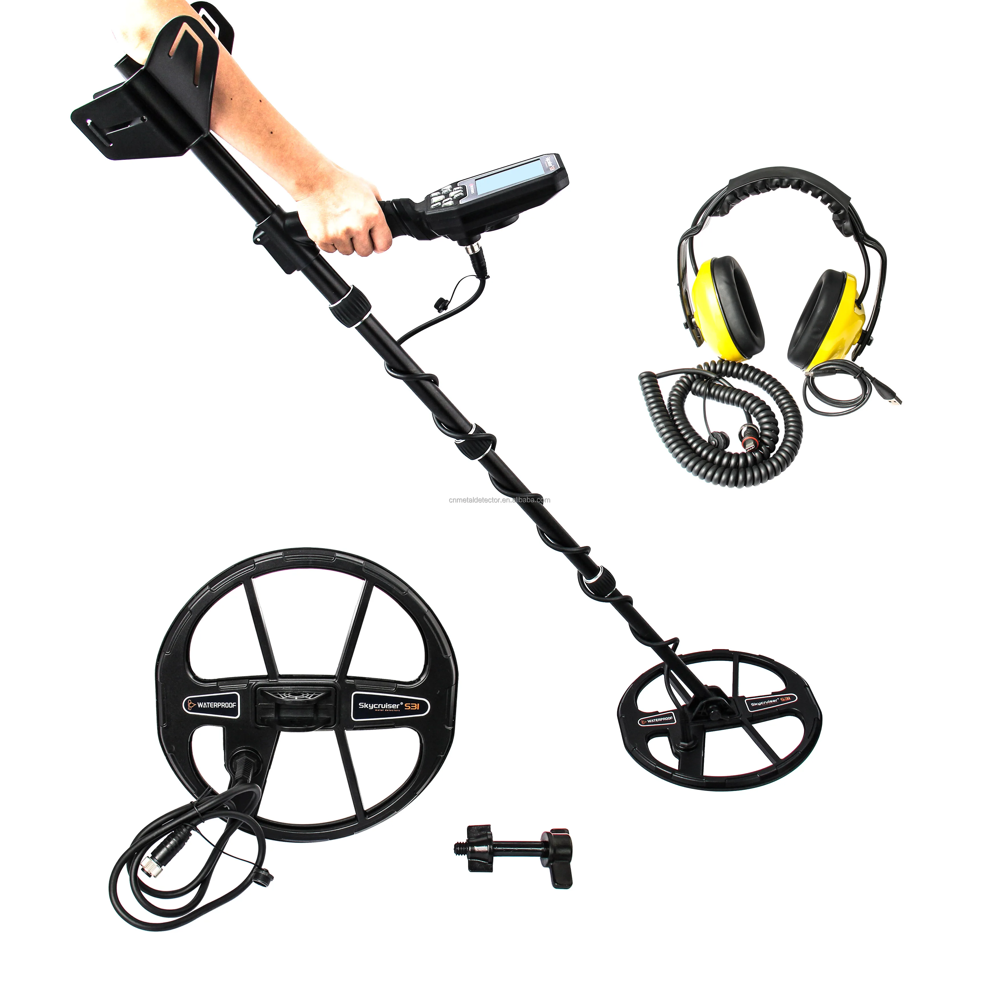 Underground treasure detector professional via gold metal detector S31 fully waterproof metal locator underwater search machine