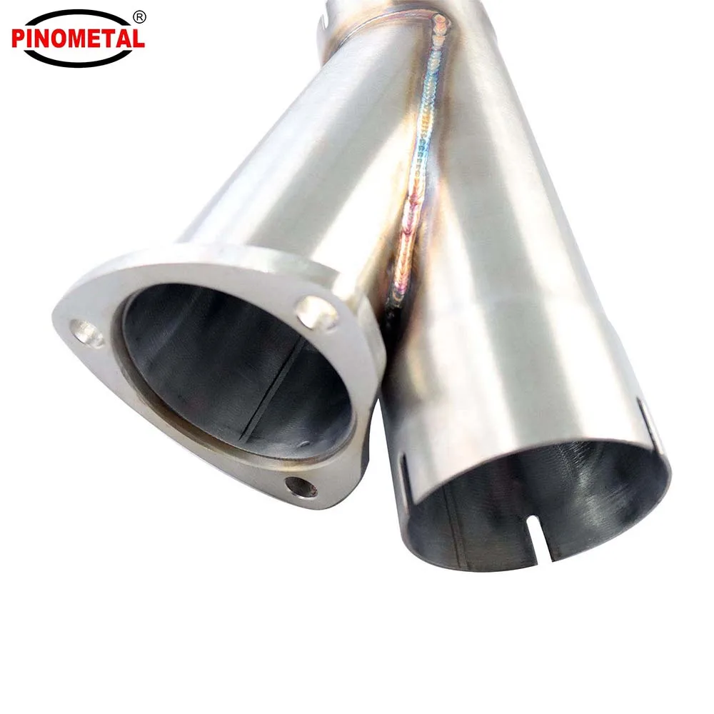 Factory Custom 3inch 2.5 inch Y Pipe Electric Exhaust Cutout Pipe for Exhaust Bypass Valve Remote Button Stainless Steel