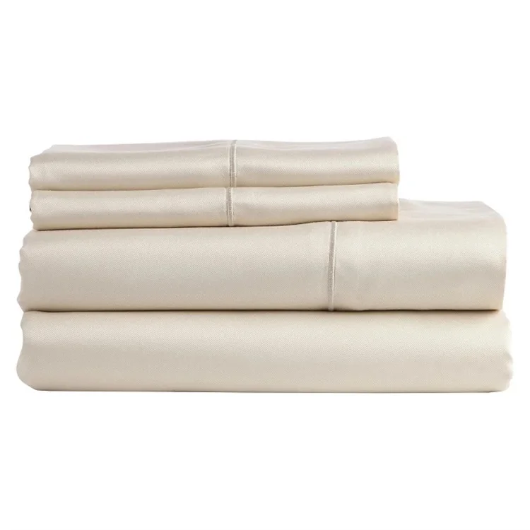 Luxury 100% Bamboo Fiber White Bed Linen Solid Flat Sheet for Hotel Use Direct from Manufacturer
