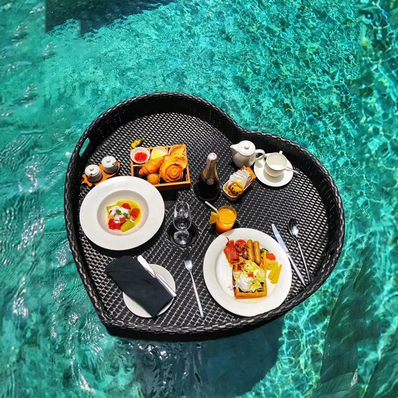 Good quality breakfast floating tray  hotel beach pool tray pool float trays villa for pool