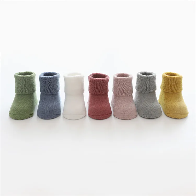 Wholesale Winter Warm Fleece 1-3 Years Soft Kids Floor Socks Cotton Anti Slip Boy Girl Newborn Baby Socks