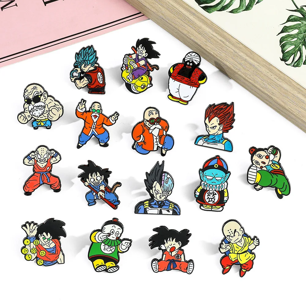 Аксессуары для аниме DBZ Majin Buu Boo Goku эмалированная металлическая брошь рюкзака одежды пальто