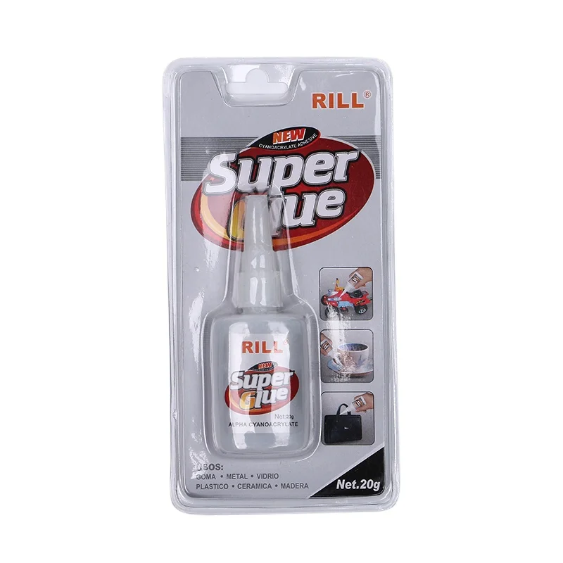 Прямая продажа с фабрики 20 г мгновенного действия супер клей цианоакрилат для металла пластиковый клей 502 быстрый diy силовой клей