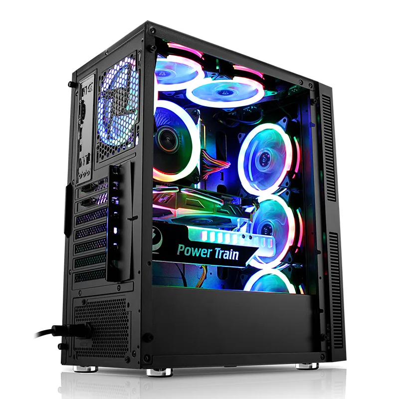 ES300 new design full side transparent desktop pc computer case