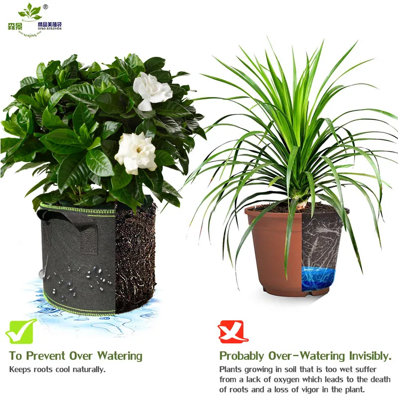 Modern Design Ornamental Plants Customizable Size Seedling Bag Herb And Vegetable Growing Bags