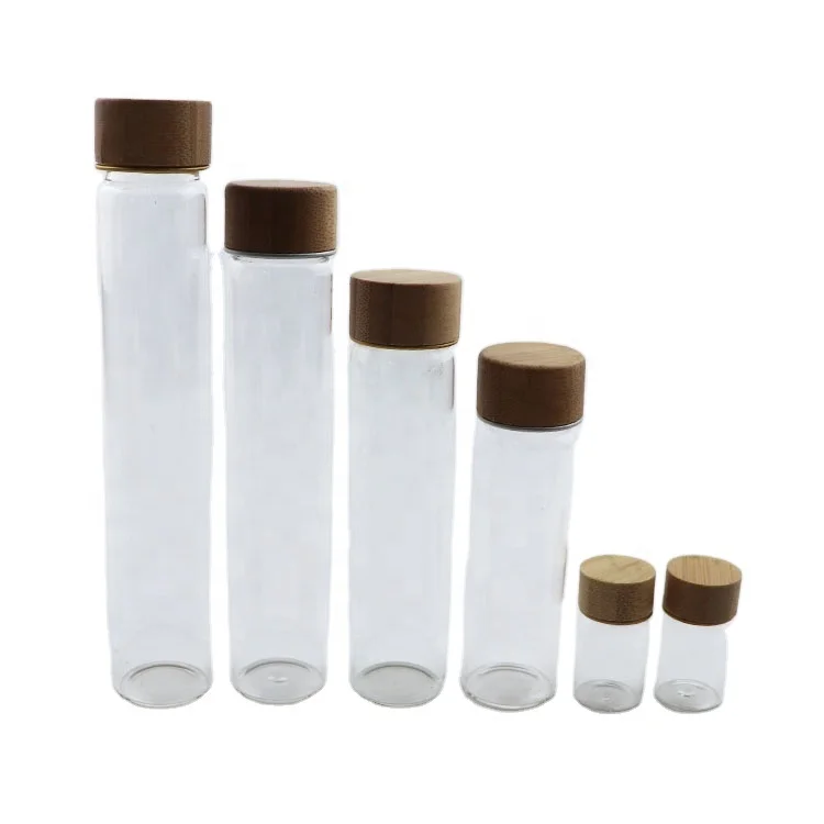 10ml 15ml 20ml ampoule bottles tubular glass vial 10ml glass bottles with bamboo cap
