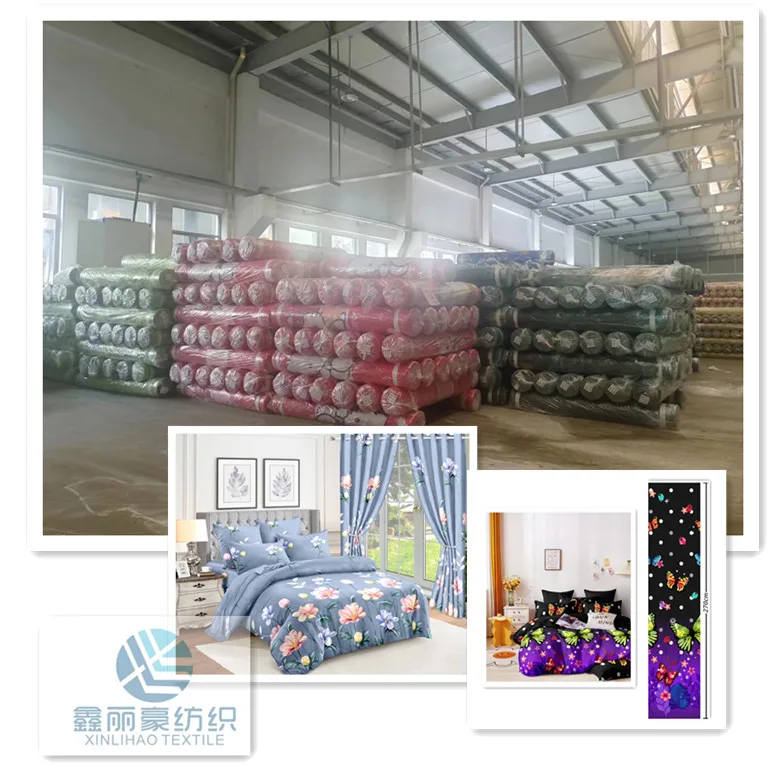 China plain weave pigment printing Brushed 100% poly micro bed sheet fabric for home textile in roll or bale