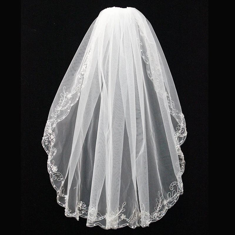 
V9030W2-2 sequinsVeil For Brides luxury 