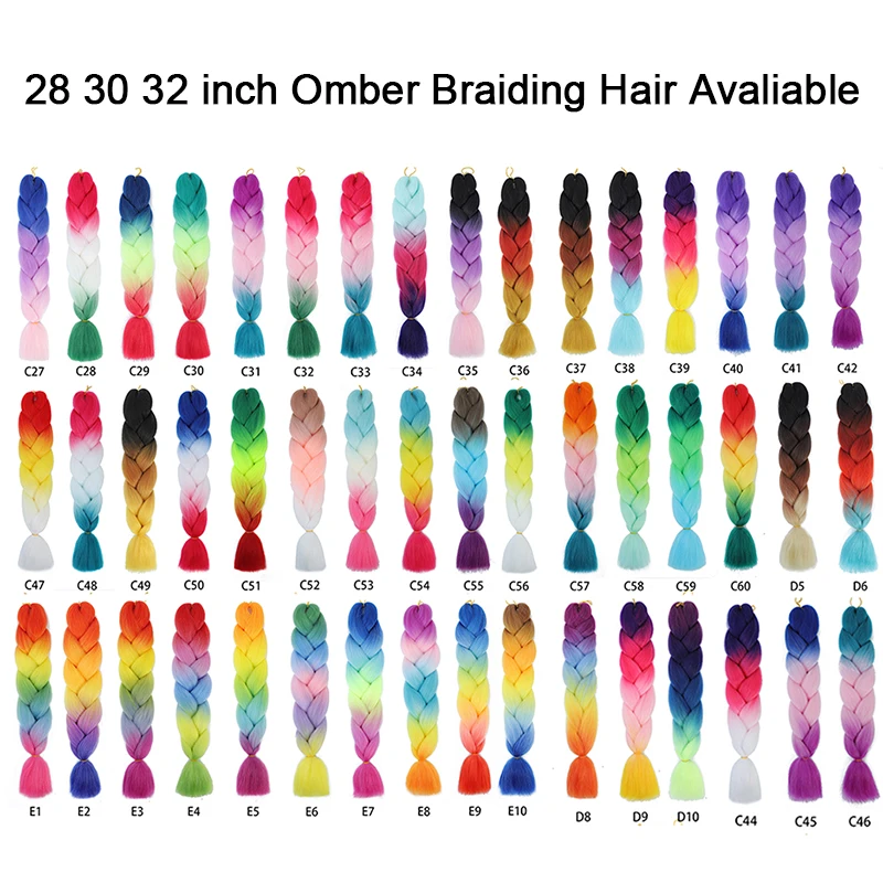 Free Sample Free Label African Braids Ombre Jumbo Hair Braid Synthetic Braiding Hair Extension