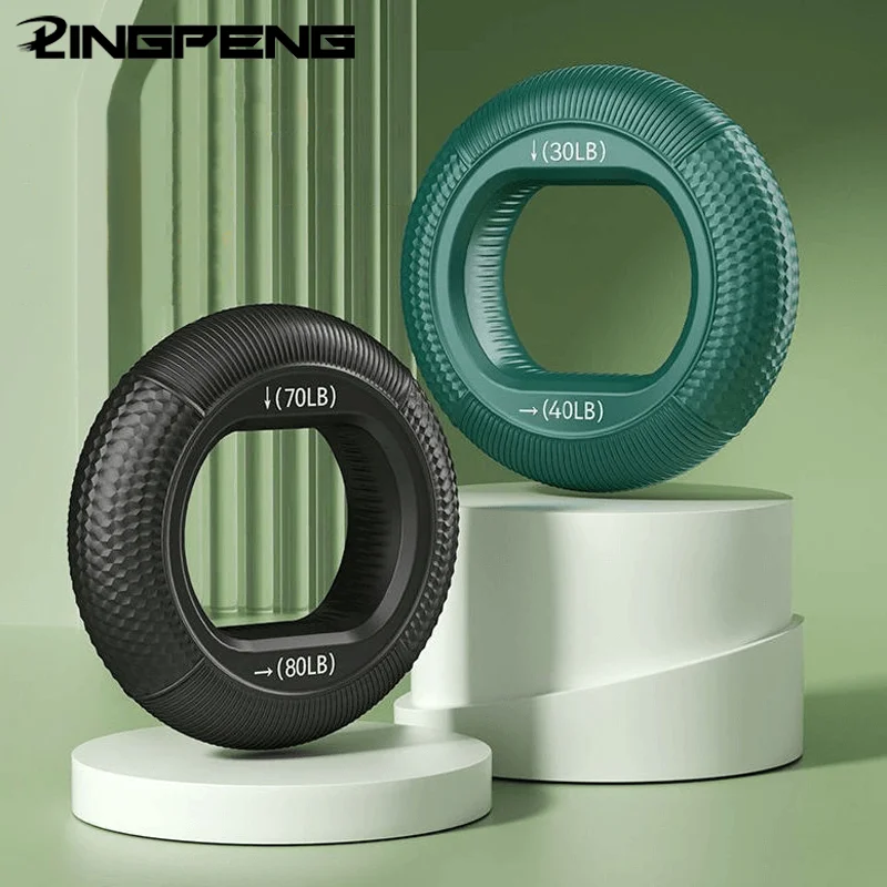 Colorful Silicone Exercise Rubber Hand Grip Custom Forearm Gripper Fitness Strength Training Sports Hand Grip Strengthener