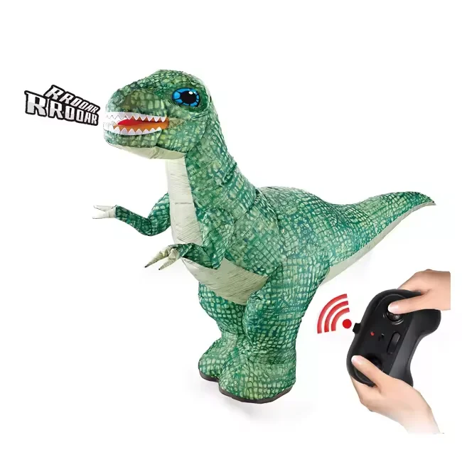 2.4GHZ Remote Control Inflatable Dinosaur Toy Realistic Electric T-Rex RC Animal  With 360 Degree Rotation RC Dinosaur Toy