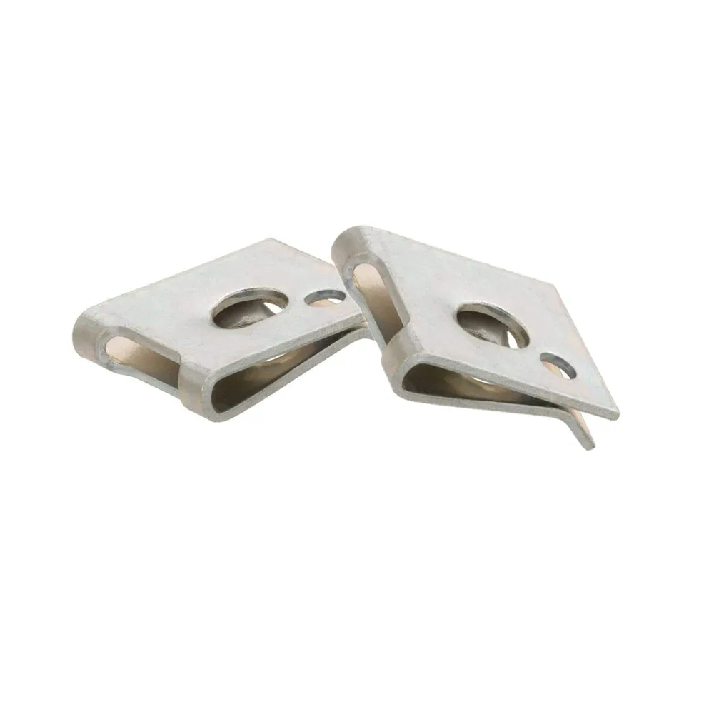 China Hardware Fasteners White Plated Square Swivel Nut Polished Stainless Steel Clip Type Lock speed nuts
