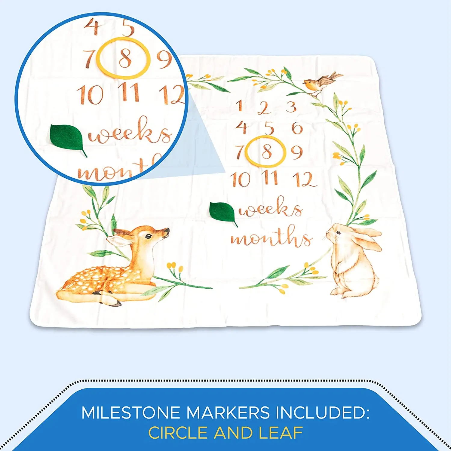 Factory Price Manufacturer Supplier Milestone Blankets Baby Shower Blanket Baby Age Chart Blanket