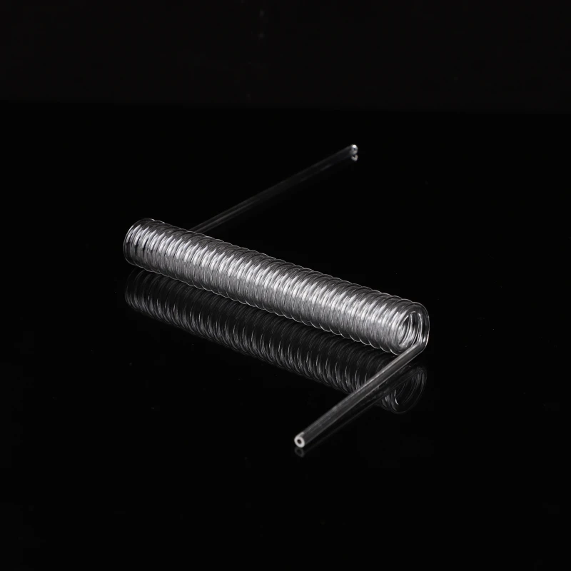 Clear Pyrex Spiral Quartz Glass Tube Condenser Coil Tube For Chemical Industry